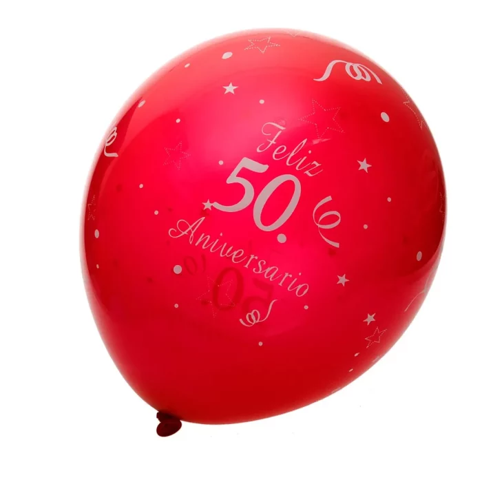 Comemore em grande estilo com nossos balões coloridos de aniversário de 50 anos