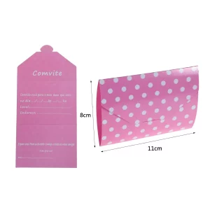 Esses cartões de convite rosa com estilo de bolinhas são perfeitos para qualquer ocasião de aniversário