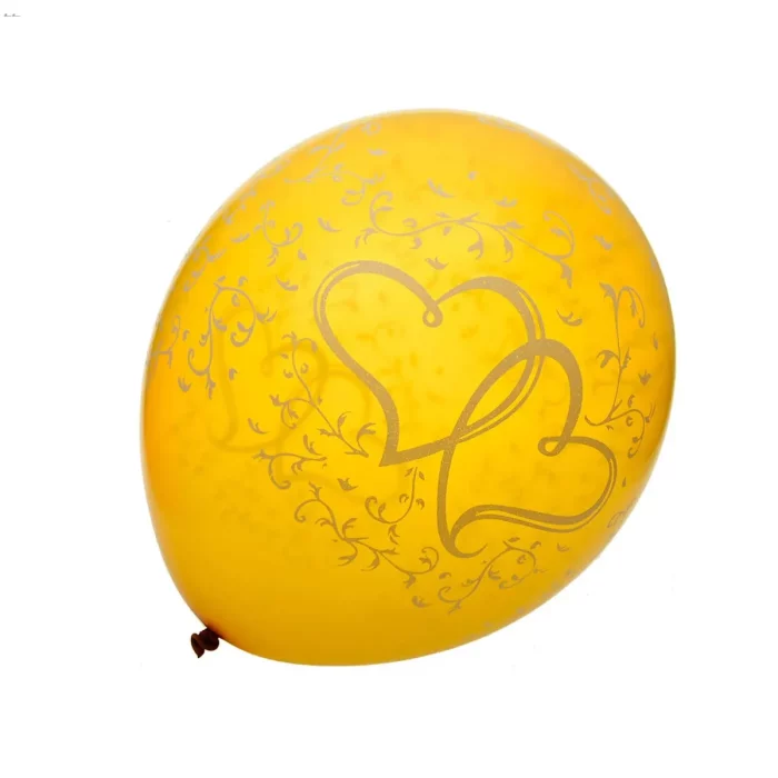 Balões de aniversário especiais impressos com padrões de coração