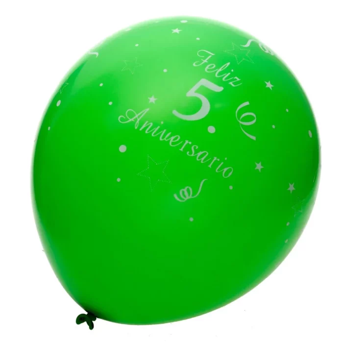Kit de balões coloridos de 30 cm para aniversário.Pacote inclui 5 balões no formato do número 5