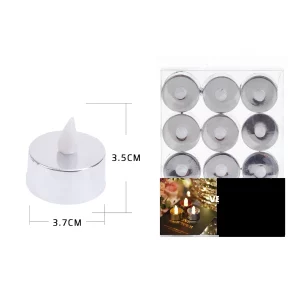 A vela elétrica prateada proporciona uma atmosfera festiva sem preocupação com chamas.Ideal para aniversários