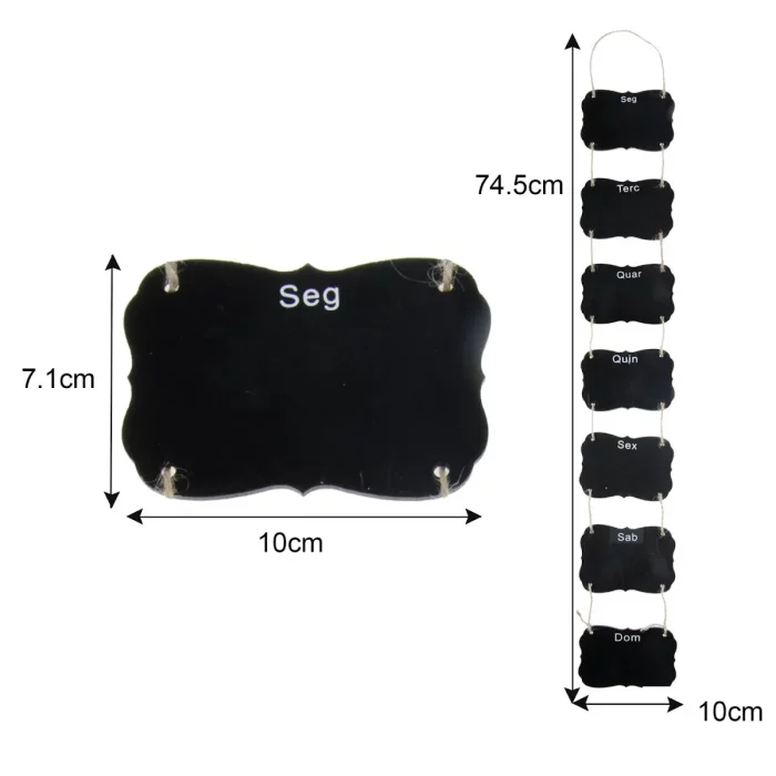 Este pacote inclui um mini quadro preto perfeito para adicionar um toque especial a sua decoração de festa. Ele complementa qualquer tema e acrescenta um toque de elegância.O mini quadro é versátil