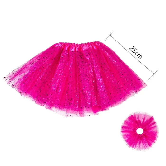 Saia Tutu Vermelha luxuosa com design de três camadas
