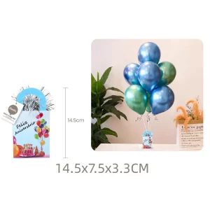 Nossa Caixa Peso para Balão colorida é ideal para adicionar uma explosão de cores às suas festas e comemorações.Vem em um pack único conveniente para atender todas as suas necessidades festivas. Conjunto de peso para balão colorido perfeito para todas as suas necessidades de decoração de festas.