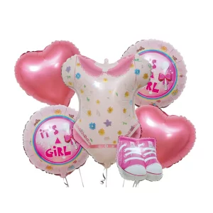 Kit para festas de aniversário contendo 6 balões rosa