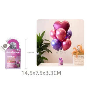 Peso para balão embalado individualmente: Cada pacote contém um peso para balão rosa vermelho