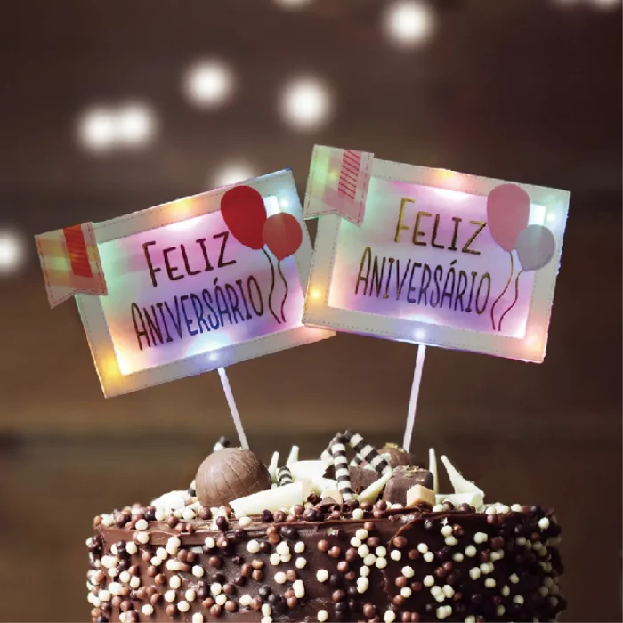 Enfeite ideal para bolos em comemorações de aniversários