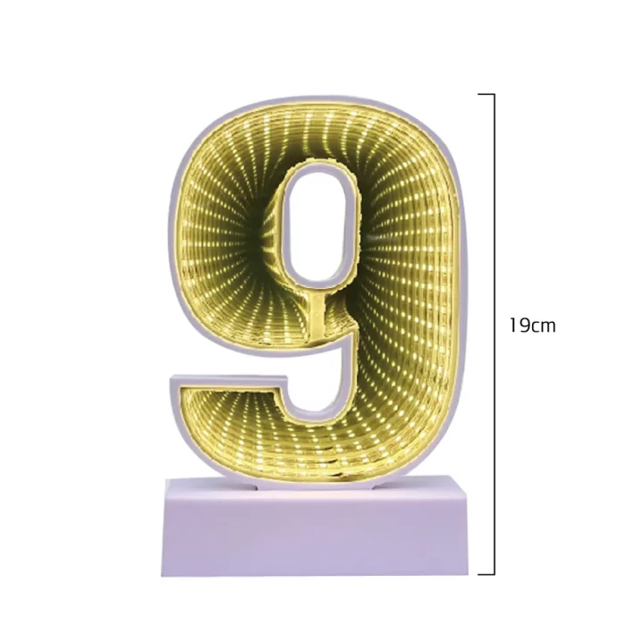 Perfeita para decoração: nossa luz neon decorativa no formato 9# preenche o ambiente com um brilho amarelo encantador. Ideal para ocasiões festivas.Ótima durabilidade: vem em um único pacote