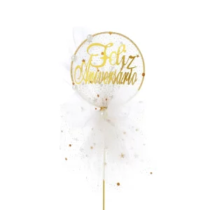 Design excepcional com padrão 'Feliz Aniversário' que adiciona um toque festivo ao seu bolo.Feito de liga resistente para garantir durabilidade e longevidade.Ideal para todas as celebrações de aniversário
