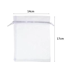 Embalagem charmosa: O Saco de Organza Branco para Doces é perfeito para qualquer tipo de ocasião especial