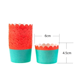 Este pacote contém 12 peças de formas para cupcake Hu-Lan em azul.Perfeito para festas de aniversário