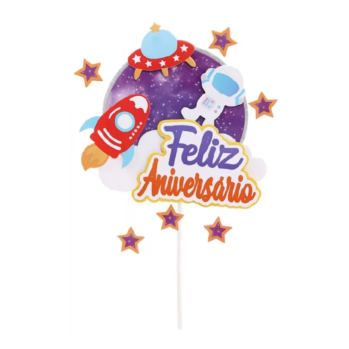 Decore o seu bolo com este topo de bolo de astronauta iluminado