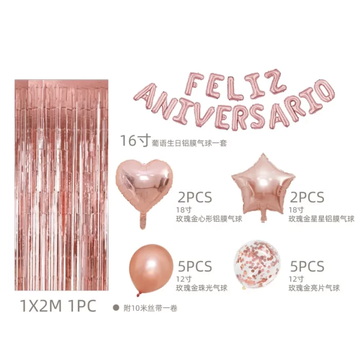 Este kit de balões inclui 30 peças
