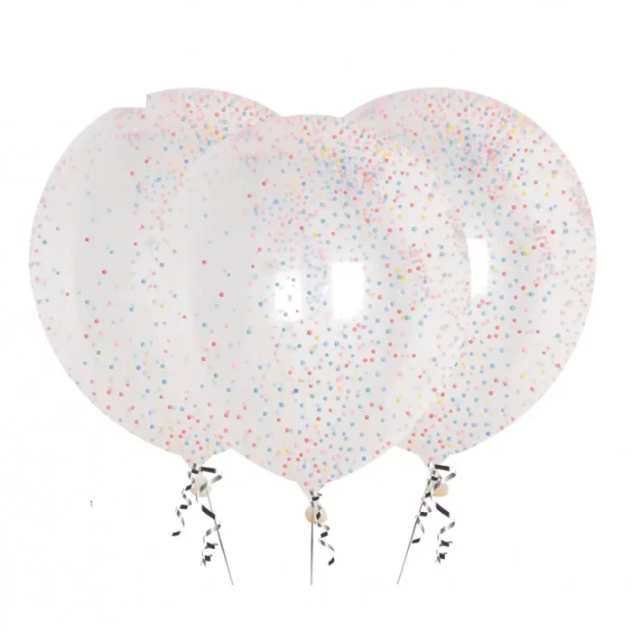 Três balões transparentes de 12 polegadas preenchidos com espuma colorida para adicionar charme e diversão às suas festas.As cores vibrantes combinam bem com todas as decorações.Produto de alta qualidade