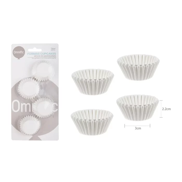 Ideal para assar deliciosos cupcakes de maneira prática e fácil. Feitas de papel resistente e na cor branca