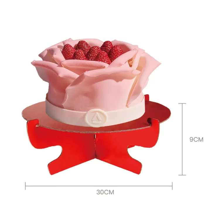 Suporte para bolos de aniversário em vermelho vivaz