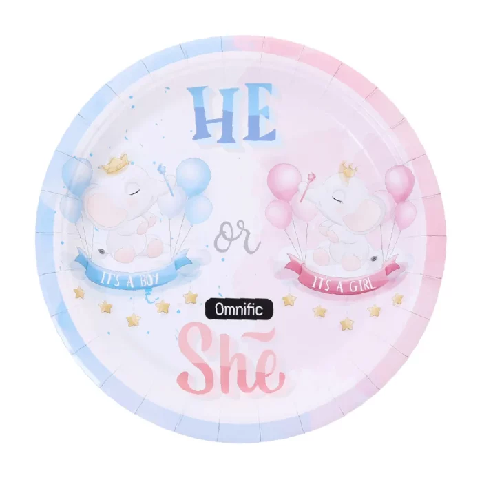 Pacote econômico: Pack de 6 pratos de papel perfeitos para festas de aniversário.Design Unissex: Ideal para festas de meninos e meninas com seu design colorido e atraente. Pratos de papel com design colorido para festas de aniversário
