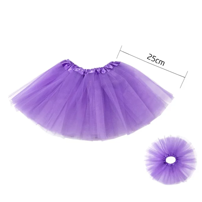 Saia de tutu roxa de 25 cm