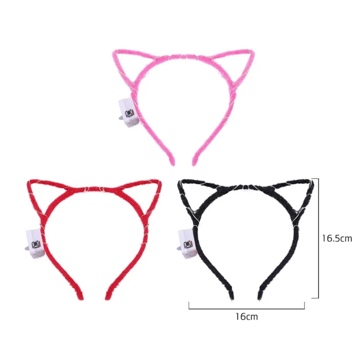 Bandolete com luz em forma de orelhas de gato
