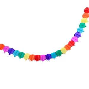 Grinalda festiva premium de 3m perfeita para todas as suas necessidades de decoração de aniversário. 2. Pacote único para evitar o excesso de desperdício e promover a sustentabilidade.