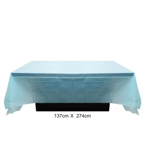 Toalha de mesa de plástico resistente em azul vibrante