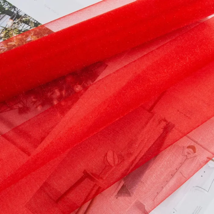 Rolo de tule vermelho de alta qualidade