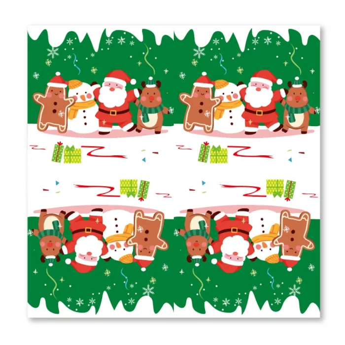 Estes guardanapos de papel são perfeitos para adicionar um toque festivo à sua mesa de Natal. Com um design temático e tamanho de 33x33cm