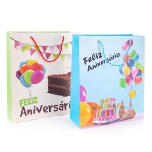 Grandes sacos de presente perfeitos para aniversários e outras celebrações especiais.Tamanho generoso de 42*32*11.5cm