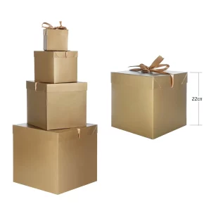 Caixa de presente dourada luxuosa