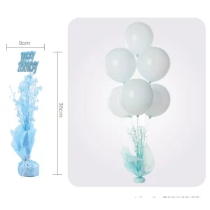 Decoração de mesa de aniversário azul ideal para complementar a sua mesa de festa. 2. Eficiente como peso para balões