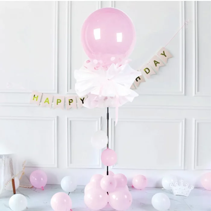 Kit de balões rosa em estilo europeu perfeito para aniversário ou qualquer comemoração.Cada pacote contém um kit de balões rosa de aproximadamente 1.8m.Balões com acabamento matte proporcionam uma aparência elegante e sofisticada.Fácil de montar