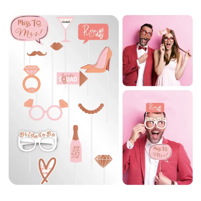 Conjunto com 14 adereços para photobooth