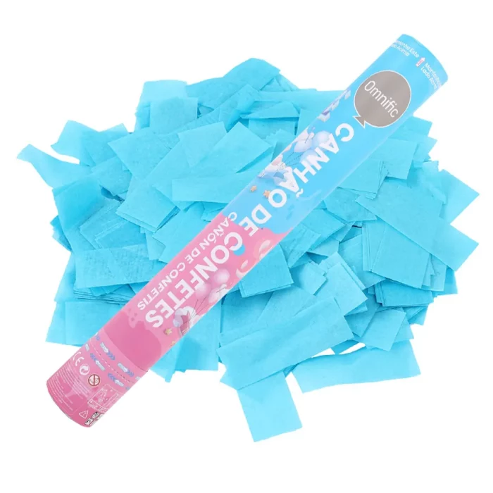 Divirta-se com o poderoso canhão de confetes de 40cm! Perfeito para festas e comemorações