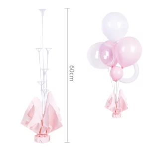 Suporte robusto para balões em rosa pastel