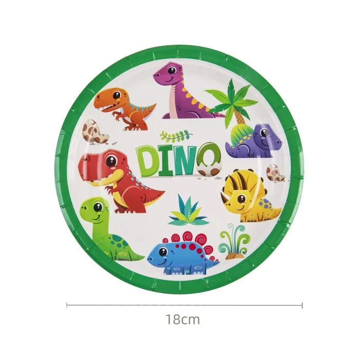 Pratos de Papel Dinossauro de alta qualidade e detalhados