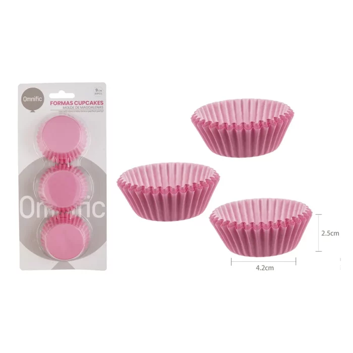 Deixe seus cupcakes ainda mais charmosos com as formas rosa de 9.0cm. São 80 unidades para você soltar sua imaginação e criar deliciosas receitas.