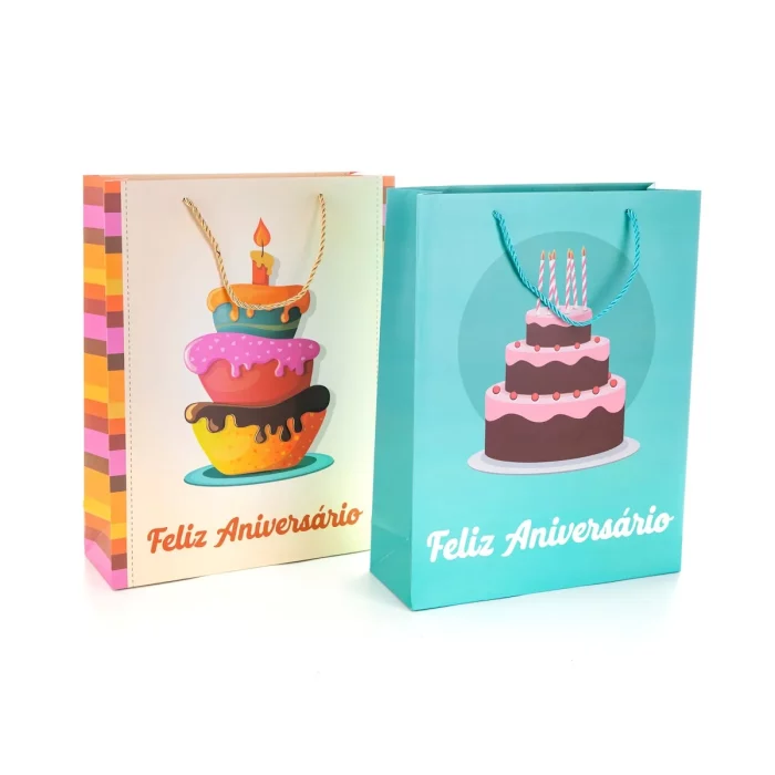 Saco de presente de papel perfeito para ocasiões de aniversário
