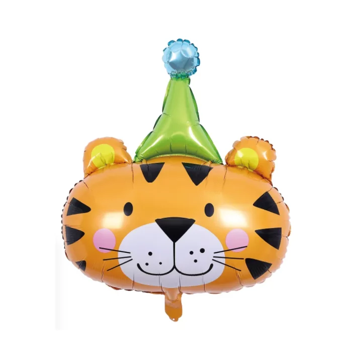 - Balão Mylar de alta qualidade com design de Tigre. Perfeito para qualquer tipo de festa de aniversário. - Prático e fácil de inflar