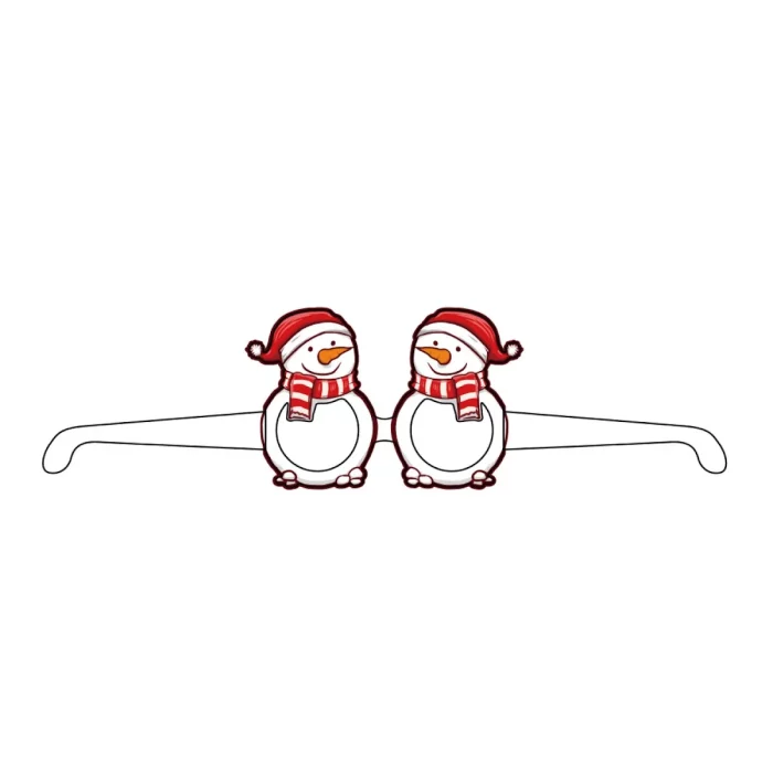 Adicione um toque festivo ao seu visual de Natal com estes óculos de papel exclusivos. O conjunto inclui 6 unidades de óculos leves e duráveis