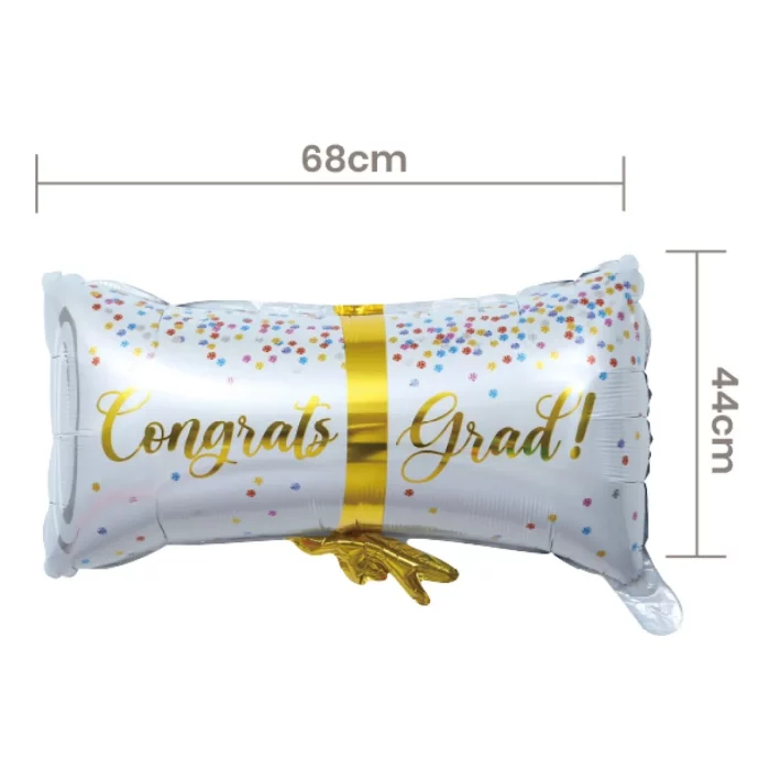Balão de Graduação Mylar de alta qualidade em dourado para celebrar com estilo.Grande dimensão de 44*68cm