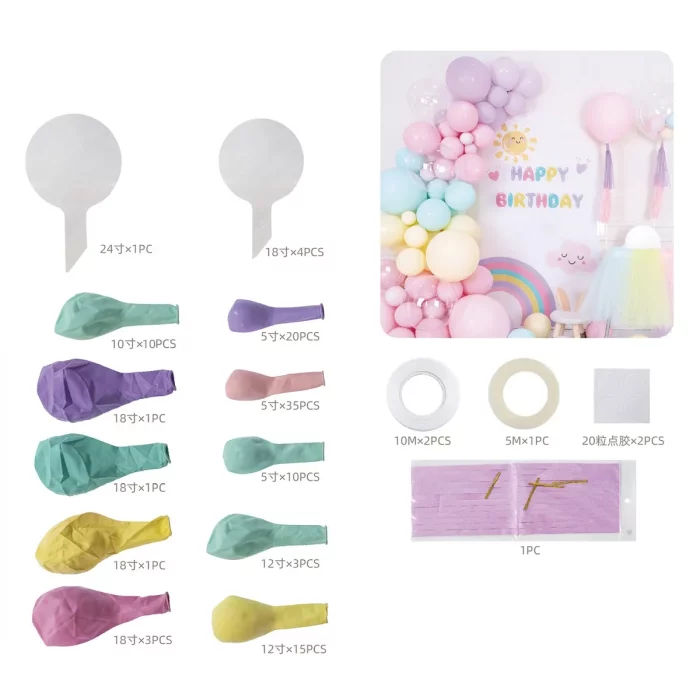 Kit completo: Este pacote de 104 peças contém tudo o que você precisa para criar a guirlanda de balões perfeita para a sua festa ou evento.Rosa encantador: Um deslumbrante tom de rosa