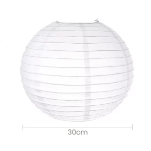 Lanterna de papel branca de 30cm