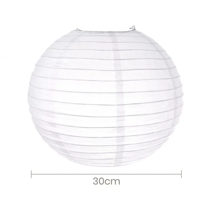 Lanterna de papel branca de 30cm