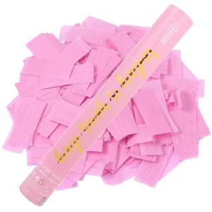 Surpreenda-se com a explosão de alegria deste incrível canhão de confetes rosa dourado de 40CM! Perfeito para festas