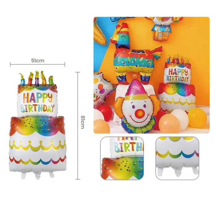 Este balão Mylar de grande aniversário mede 61*109cm
