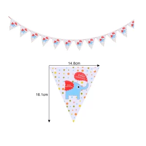 Pacote único de bandeira triangular. Feita especificamente para decorar festas e criar um ambiente festivo.Design exclusivo de triangulo que captura a atenção