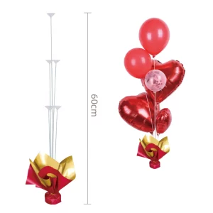 Este suporte para balões em dourado retrô é perfeito para a decoração do seu aniversário