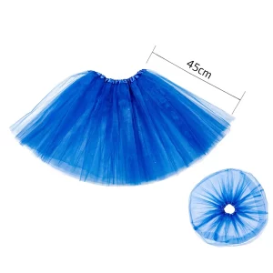 Saia de tutu de três camadas em um incrível tom de azul