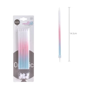 Conjunto de seis velas coloridas