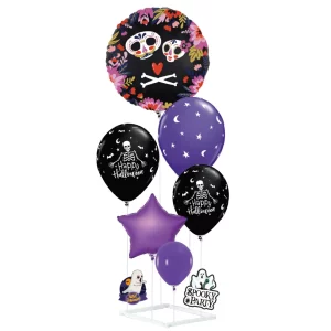 Conjunto atraente:  Conjunto incrível de 6 balões de Halloween encantadores em tom roxo